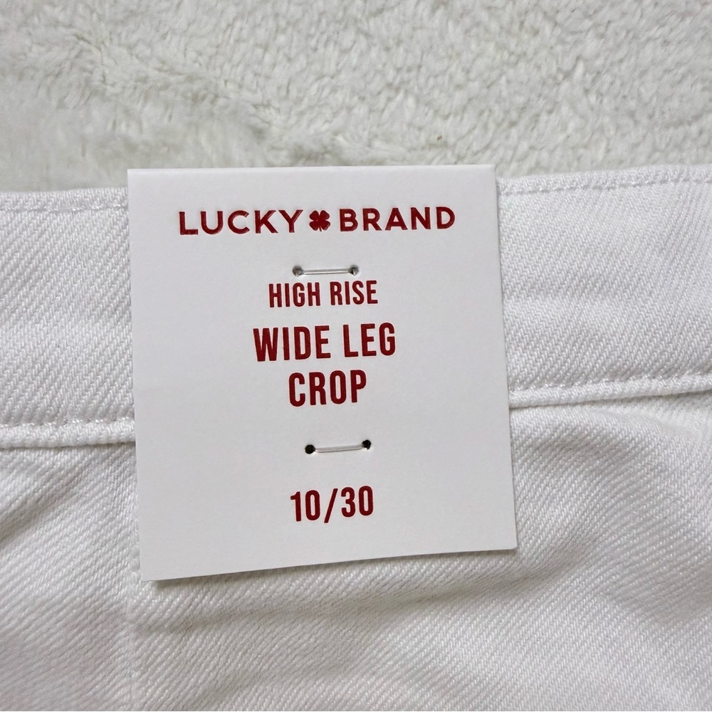Lucky Brand Women’s Clean White High Waist Crop Wide Leg Jeans - Sz 10/30, NWT - Picture 16 of 16